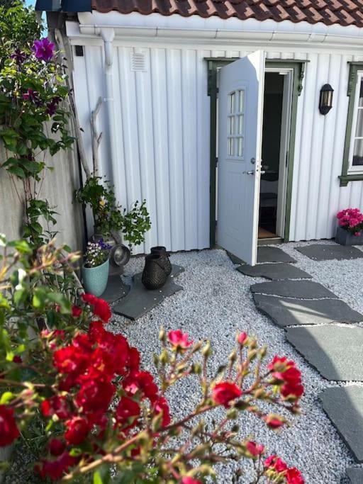 Idyllisk Lite Anneks Med Enestaende Uteplass Larvik Exterior foto